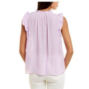NANETTE Nanette Lepore sleeveless ruffle tank in “orchid bloom” Purple, NWT!